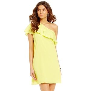 Gianni Bini One Shoulder Flounce Dress